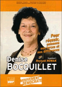 Denise BOQUILLET, candidate du Modem Pas-De-Calais