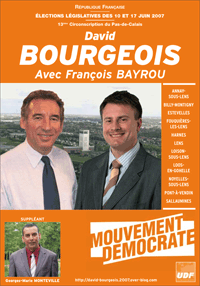 Davis BOURGEOIS, candidat du Modem Pas-De-Calais