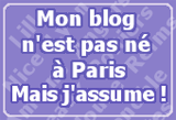 Mon blog n'est pas n  Paris... mais j'assume !